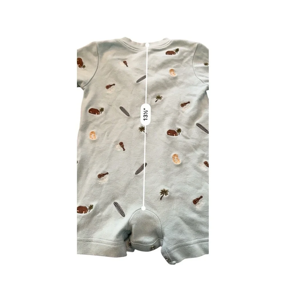 Gymboree Romper‎ Outfit 3-6 Months Vintage 2004 Surf Surfboard Beach Theme EUC
